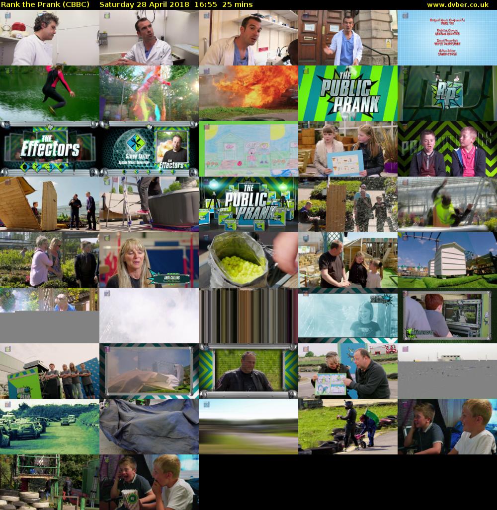Rank the Prank (CBBC) Saturday 28 April 2018 16:55 - 17:20