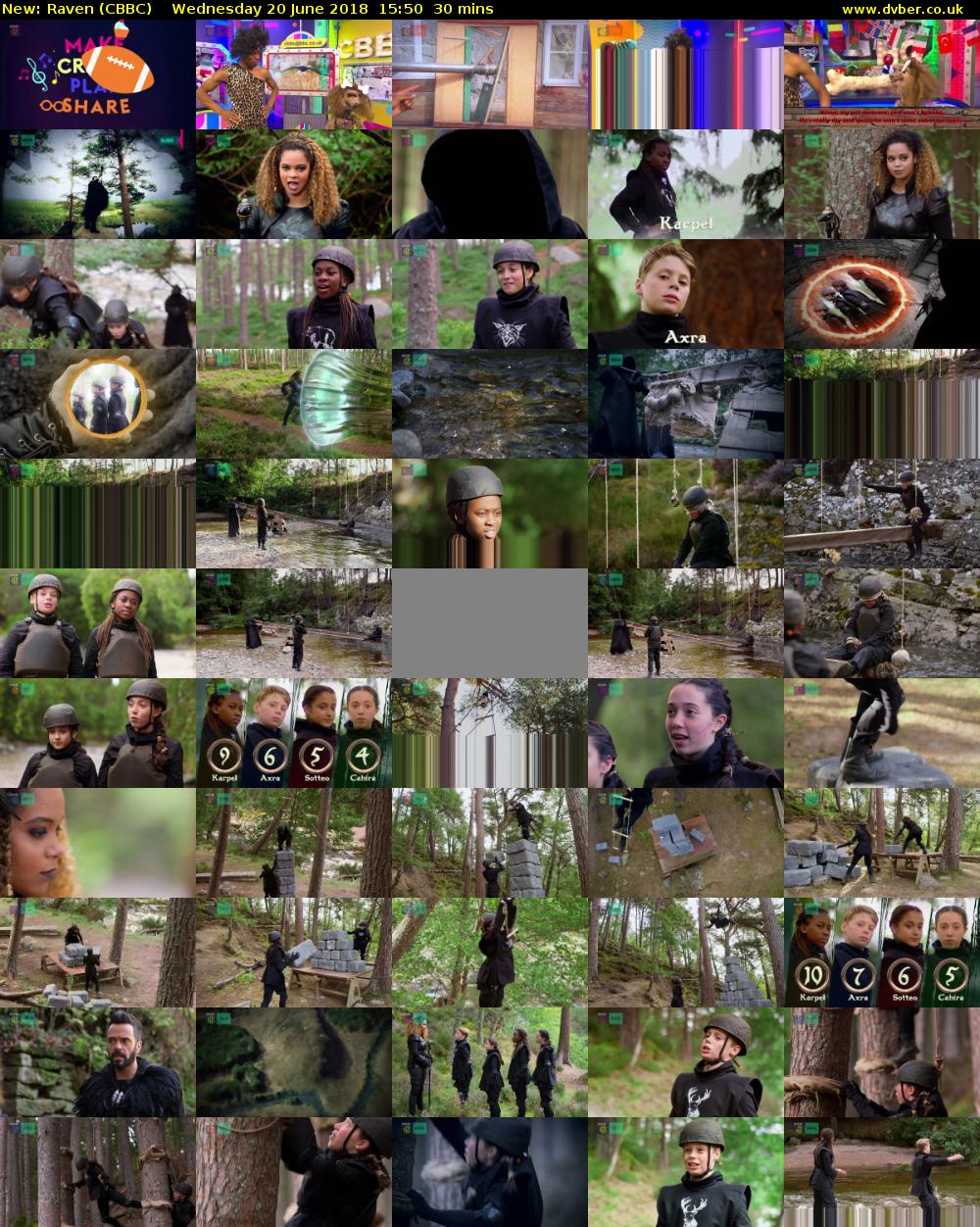 Raven (CBBC) Wednesday 20 June 2018 15:50 - 16:20