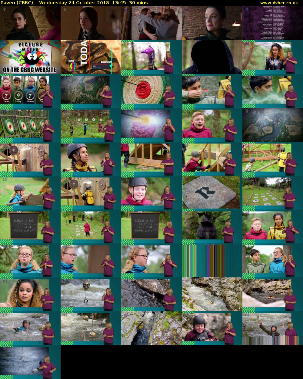 Raven (CBBC) Wednesday 24 October 2018 13:45 - 14:15