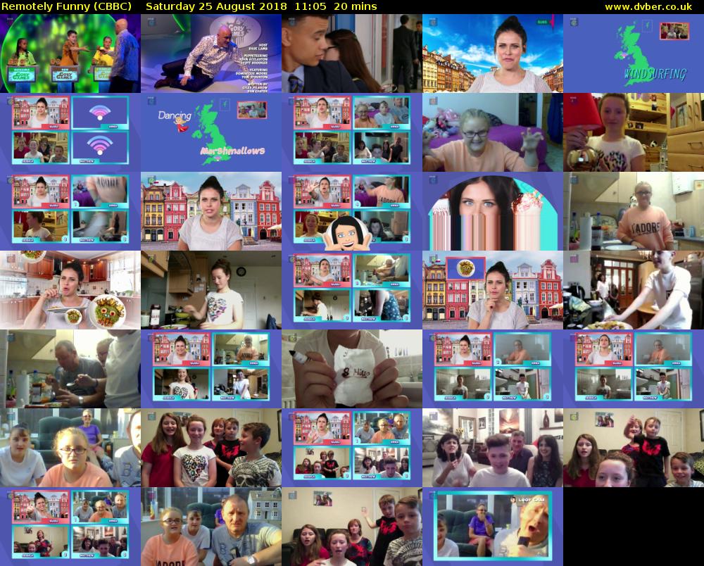 Remotely Funny (CBBC) Saturday 25 August 2018 11:05 - 11:25