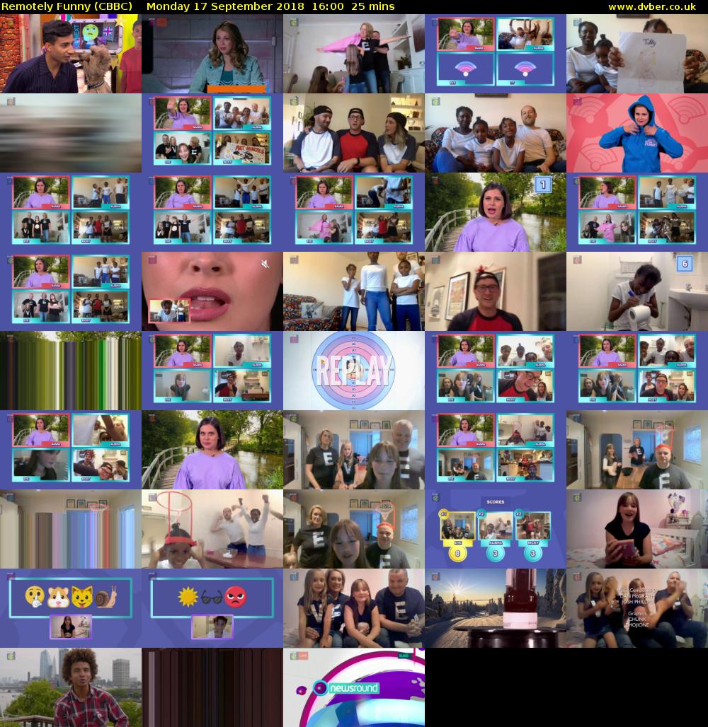 Remotely Funny (CBBC) Monday 17 September 2018 16:00 - 16:25