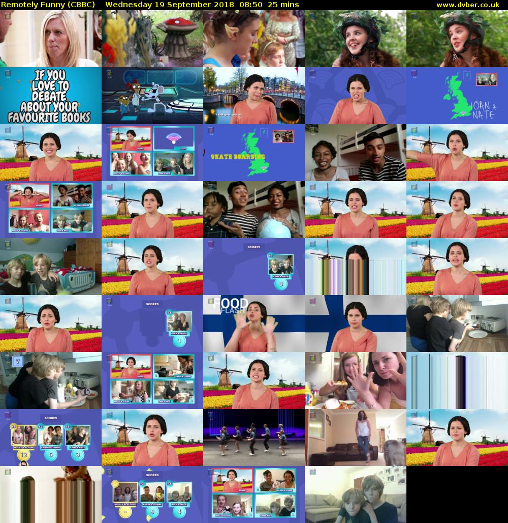 Remotely Funny (CBBC) Wednesday 19 September 2018 08:50 - 09:15