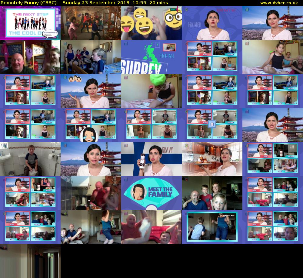 Remotely Funny (CBBC) Sunday 23 September 2018 10:55 - 11:15