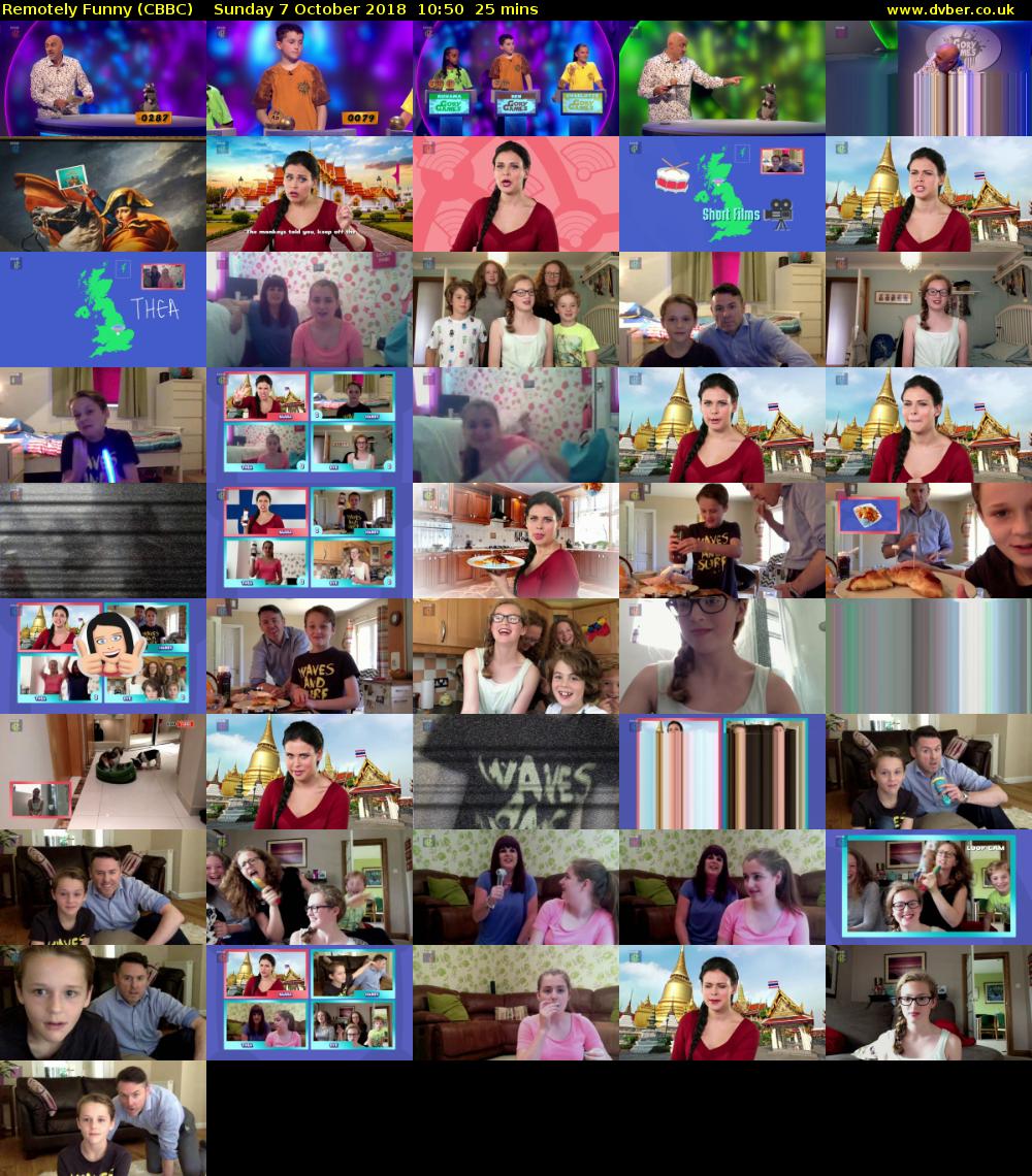 Remotely Funny (CBBC) Sunday 7 October 2018 10:50 - 11:15