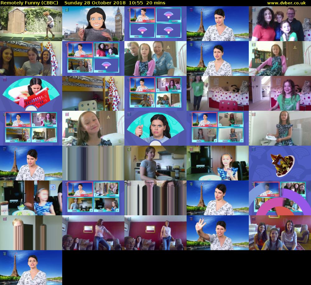 Remotely Funny (CBBC) Sunday 28 October 2018 10:55 - 11:15