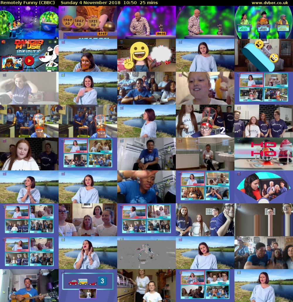 Remotely Funny (CBBC) Sunday 4 November 2018 10:50 - 11:15