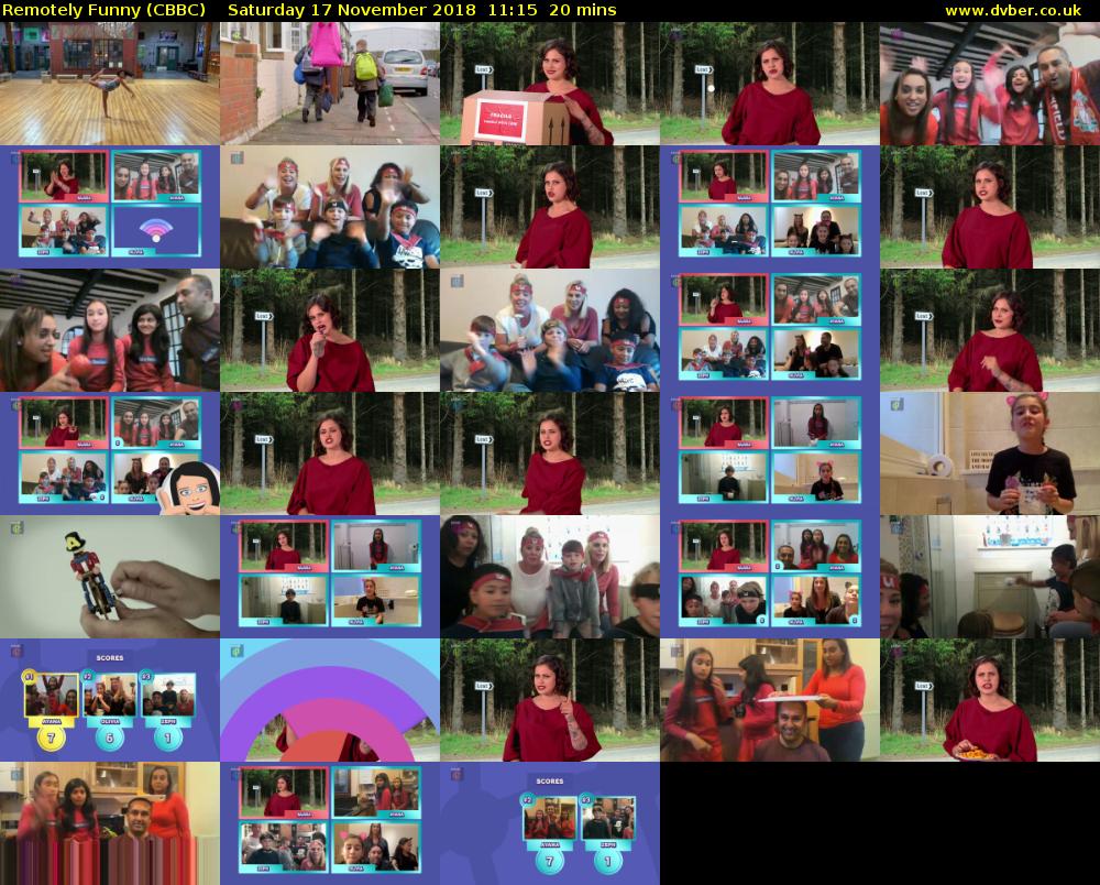 Remotely Funny (CBBC) Saturday 17 November 2018 11:15 - 11:35