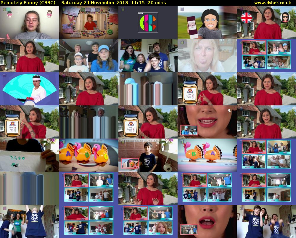 Remotely Funny (CBBC) Saturday 24 November 2018 11:15 - 11:35