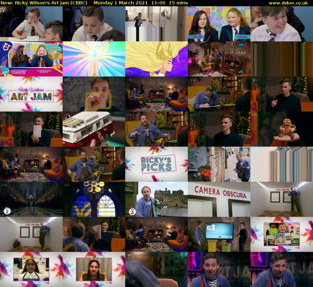 Ricky Wilson's Art Jam (CBBC) Monday 1 March 2021 11:00 - 11:15