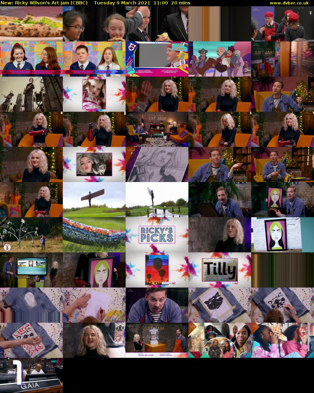 Ricky Wilson's Art Jam (CBBC) Tuesday 9 March 2021 11:00 - 11:20