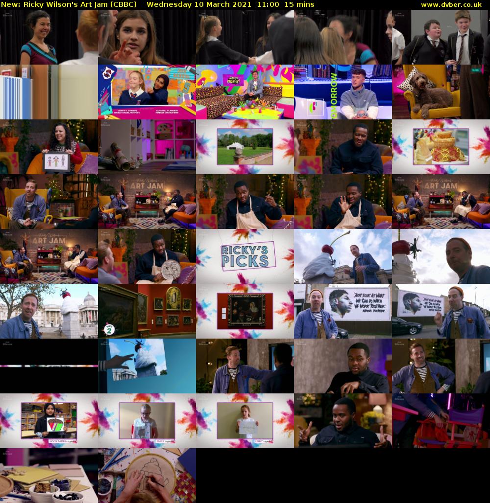 Ricky Wilson's Art Jam (CBBC) Wednesday 10 March 2021 11:00 - 11:15