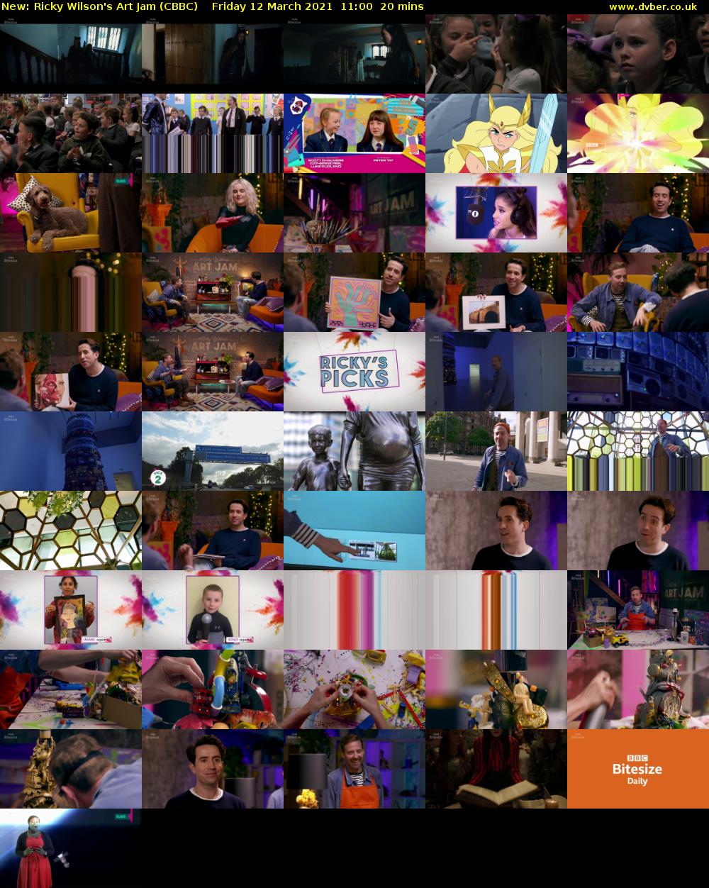 Ricky Wilson's Art Jam (CBBC) Friday 12 March 2021 11:00 - 11:20