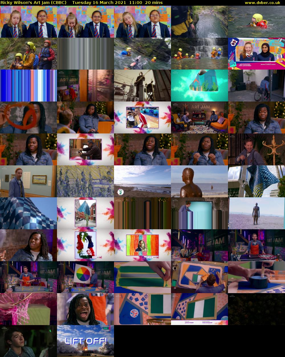Ricky Wilson's Art Jam (CBBC) Tuesday 16 March 2021 11:00 - 11:20