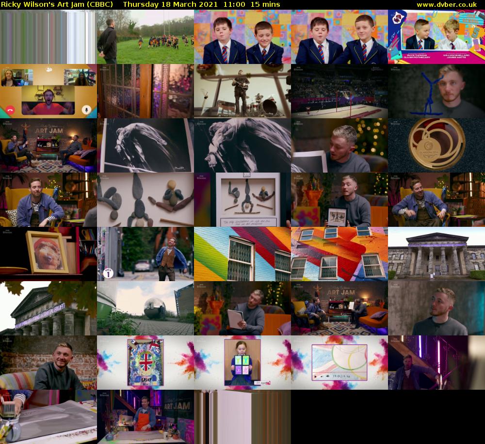Ricky Wilson's Art Jam (CBBC) Thursday 18 March 2021 11:00 - 11:15