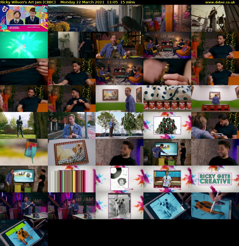 Ricky Wilson's Art Jam (CBBC) Monday 22 March 2021 11:05 - 11:20
