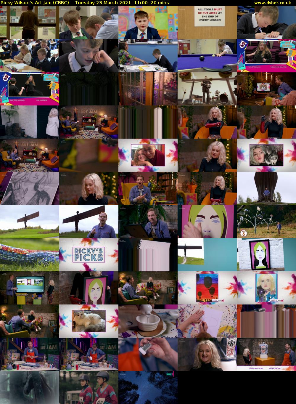 Ricky Wilson's Art Jam (CBBC) Tuesday 23 March 2021 11:00 - 11:20