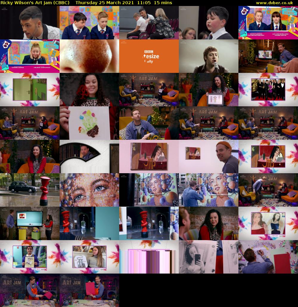 Ricky Wilson's Art Jam (CBBC) Thursday 25 March 2021 11:05 - 11:20