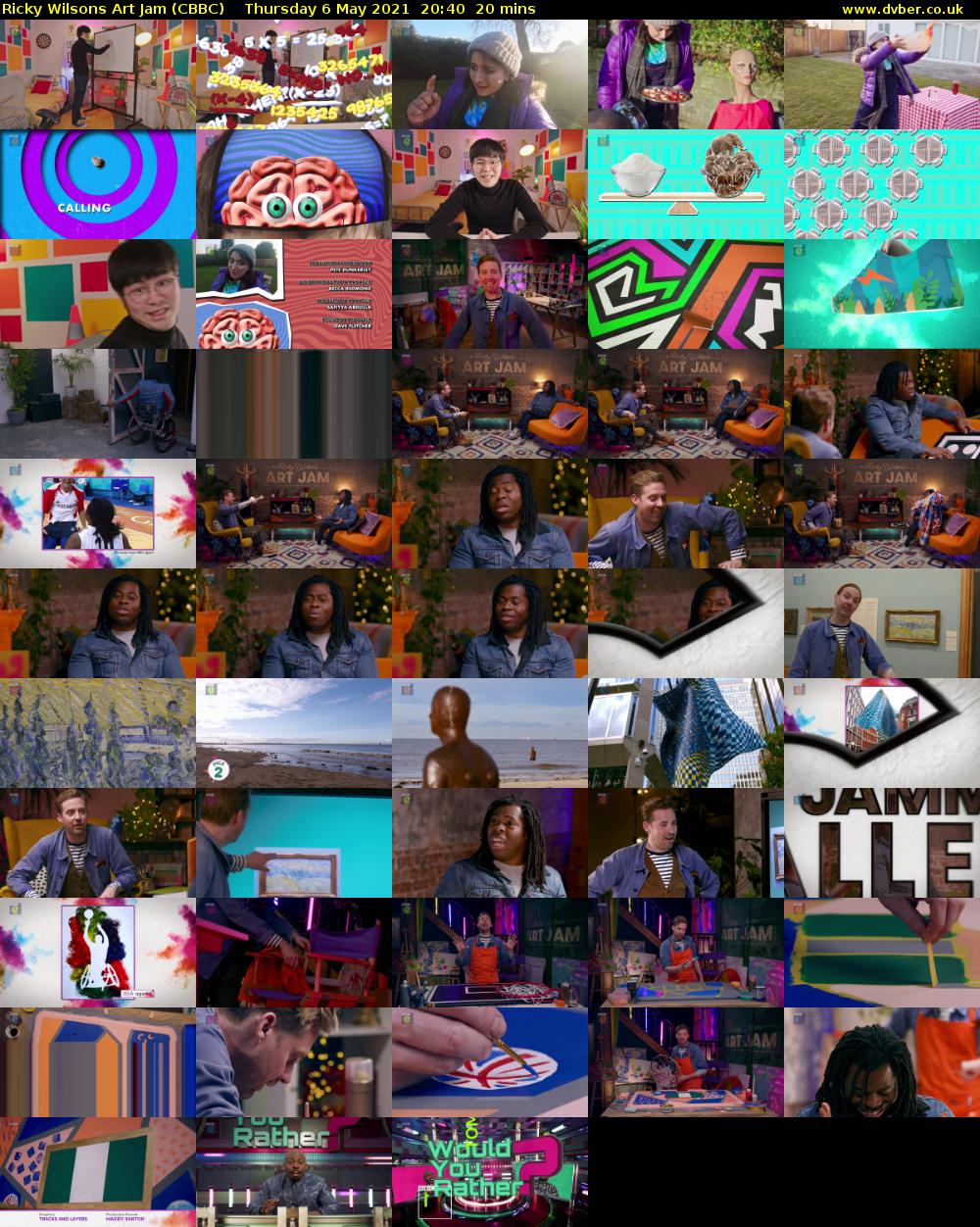 Ricky Wilsons Art Jam (CBBC) Thursday 6 May 2021 20:40 - 21:00