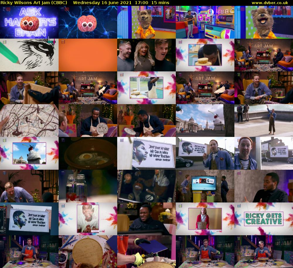Ricky Wilsons Art Jam (CBBC) Wednesday 16 June 2021 17:00 - 17:15