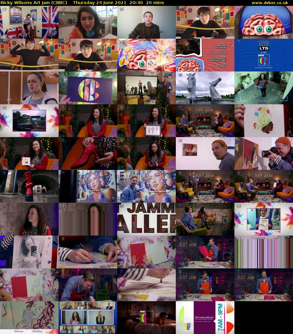 Ricky Wilsons Art Jam (CBBC) Thursday 24 June 2021 20:40 - 21:00