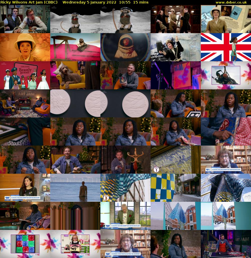Ricky Wilsons Art Jam (CBBC) Wednesday 5 January 2022 10:55 - 11:10