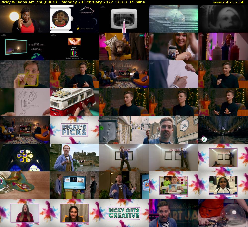 Ricky Wilsons Art Jam (CBBC) Monday 28 February 2022 10:00 - 10:15