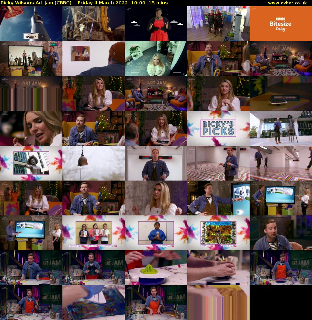 Ricky Wilsons Art Jam (CBBC) Friday 4 March 2022 10:00 - 10:15