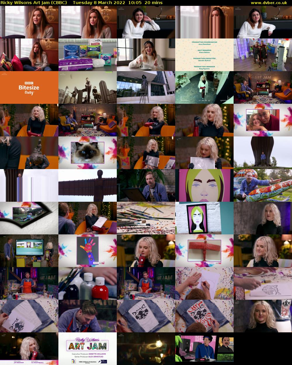 Ricky Wilsons Art Jam (CBBC) Tuesday 8 March 2022 10:05 - 10:25