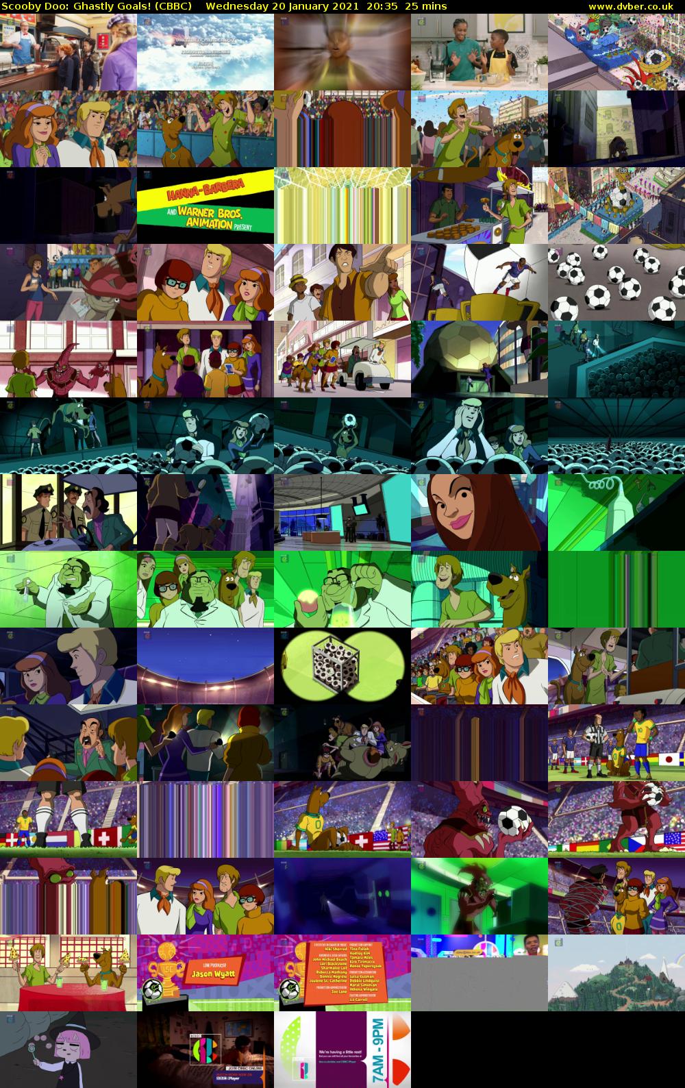 Scooby Doo: Ghastly Goals! (CBBC) Wednesday 20 January 2021 20:35 - 21:00