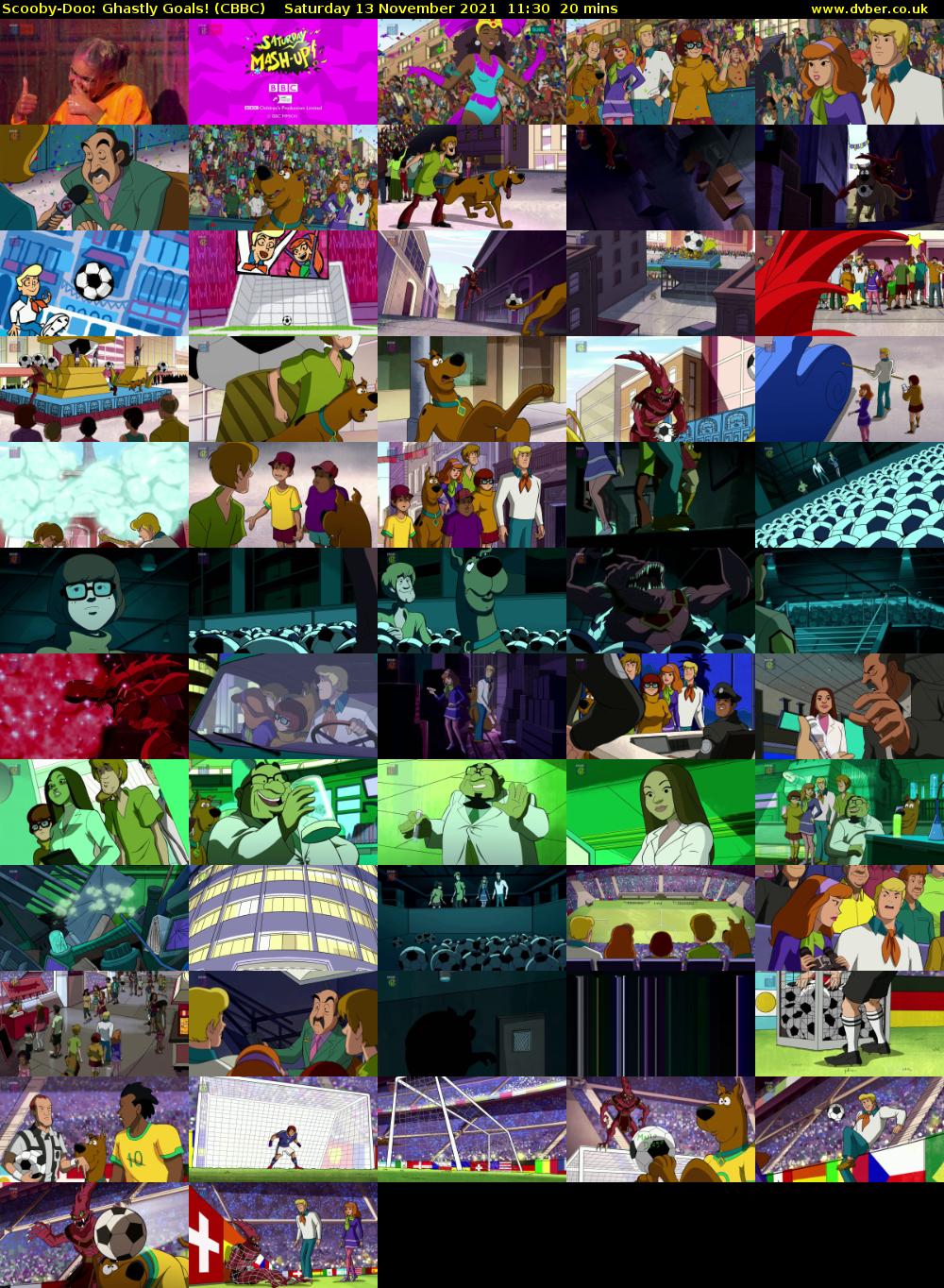 Scooby-Doo: Ghastly Goals! (CBBC) Saturday 13 November 2021 11:30 - 11:50