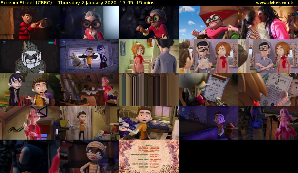 Scream Street (CBBC) Thursday 2 January 2020 15:45 - 16:00