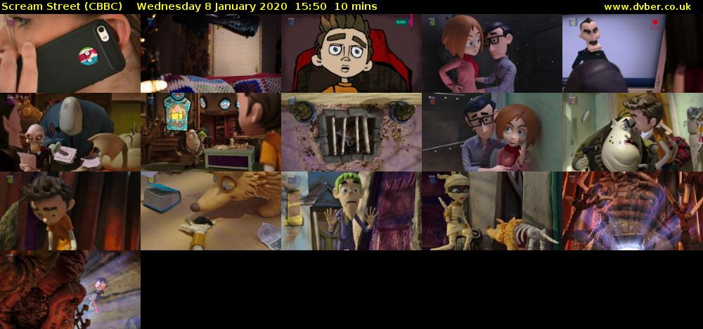 Scream Street (CBBC) Wednesday 8 January 2020 15:50 - 16:00
