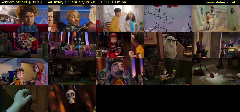 Scream Street (CBBC) Saturday 11 January 2020 11:10 - 11:20