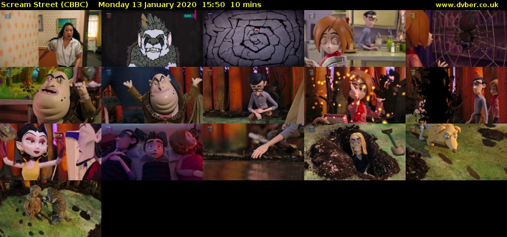 Scream Street (CBBC) Monday 13 January 2020 15:50 - 16:00
