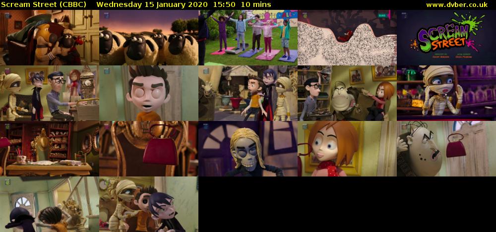 Scream Street (CBBC) Wednesday 15 January 2020 15:50 - 16:00