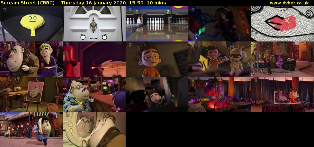 Scream Street (CBBC) Thursday 16 January 2020 15:50 - 16:00