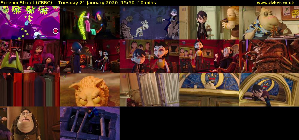 Scream Street (CBBC) Tuesday 21 January 2020 15:50 - 16:00