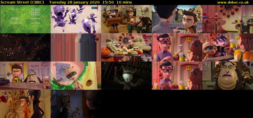 Scream Street (CBBC) Tuesday 28 January 2020 15:50 - 16:00