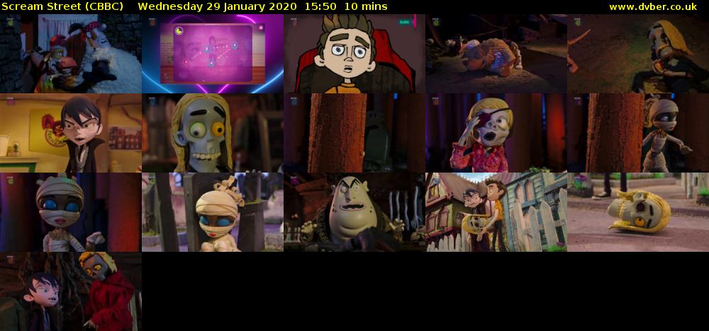 Scream Street (CBBC) Wednesday 29 January 2020 15:50 - 16:00
