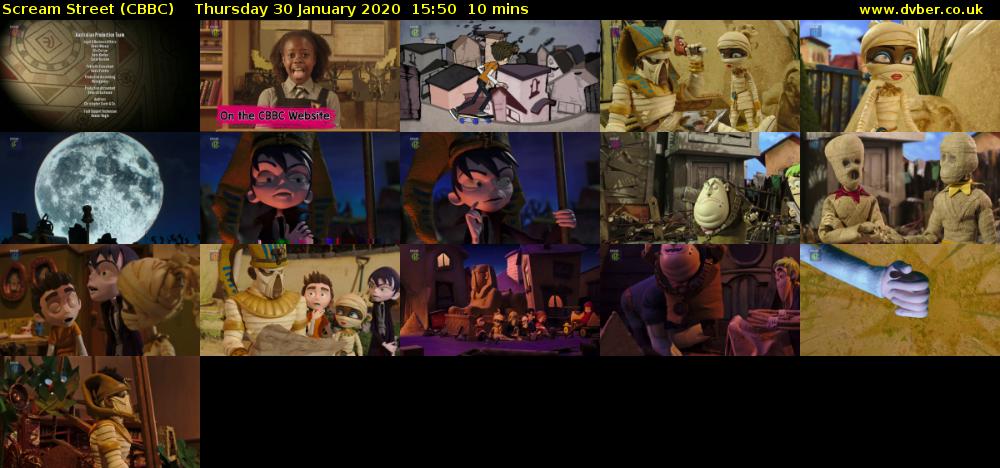 Scream Street (CBBC) Thursday 30 January 2020 15:50 - 16:00