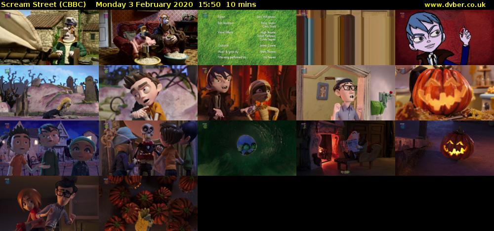 Scream Street (CBBC) Monday 3 February 2020 15:50 - 16:00