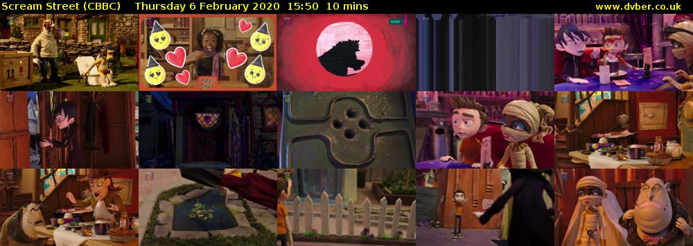 Scream Street (CBBC) Thursday 6 February 2020 15:50 - 16:00