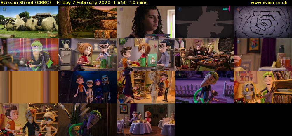 Scream Street (CBBC) Friday 7 February 2020 15:50 - 16:00