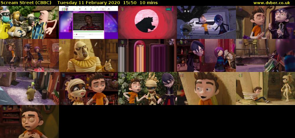 Scream Street (CBBC) Tuesday 11 February 2020 15:50 - 16:00