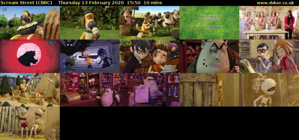 Scream Street (CBBC) Thursday 13 February 2020 15:50 - 16:00