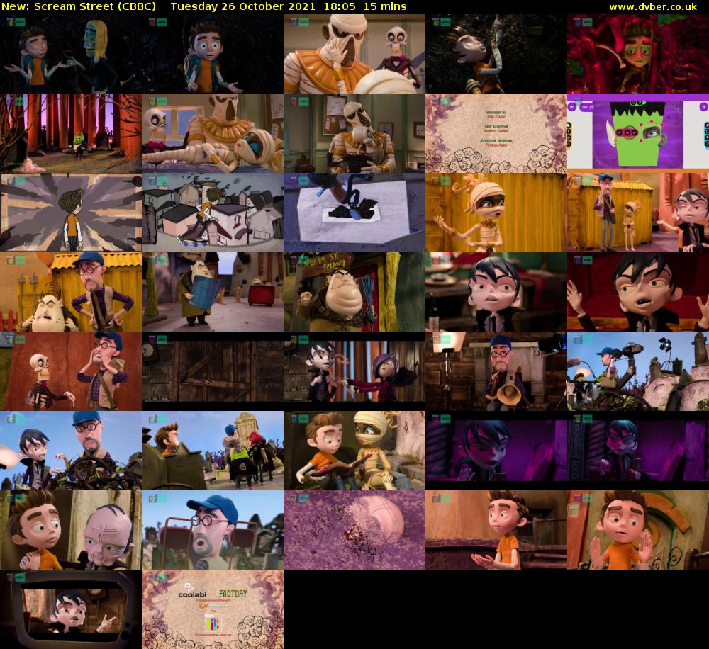 Scream Street (CBBC) Tuesday 26 October 2021 18:05 - 18:20