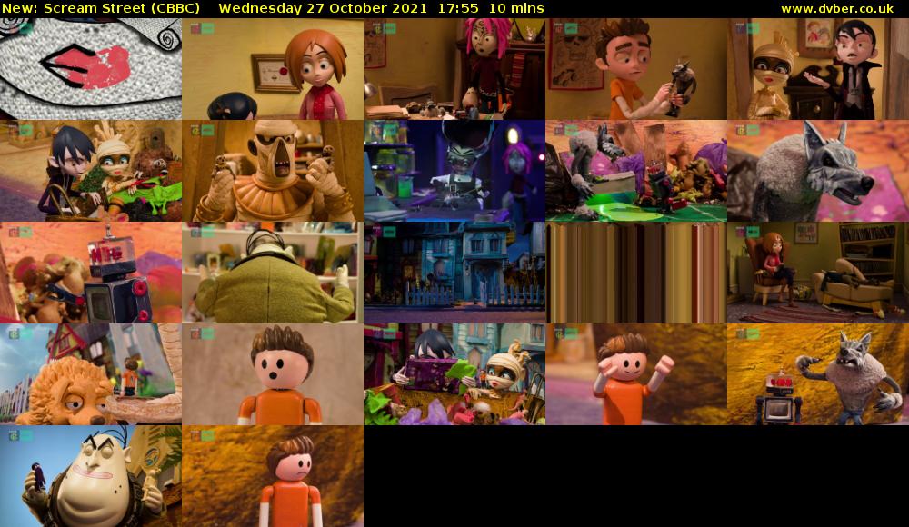 Scream Street (CBBC) Wednesday 27 October 2021 17:55 - 18:05