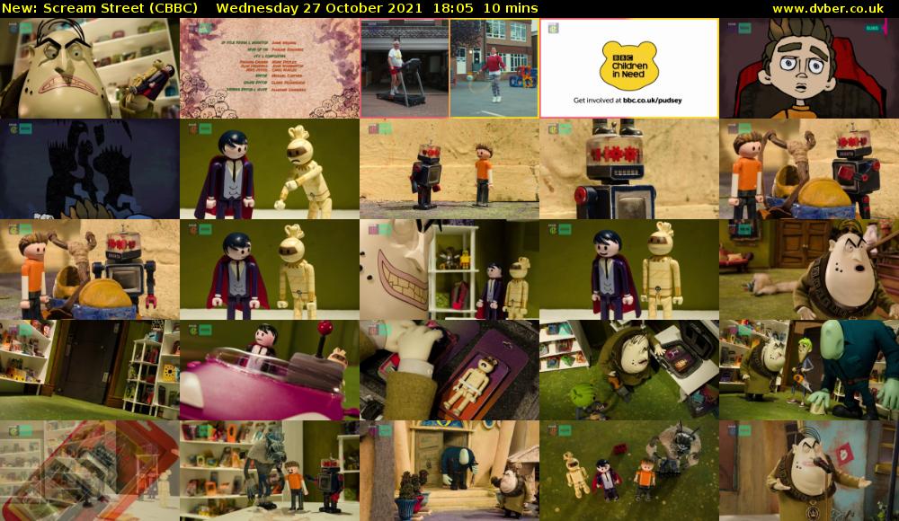 Scream Street (CBBC) Wednesday 27 October 2021 18:05 - 18:15