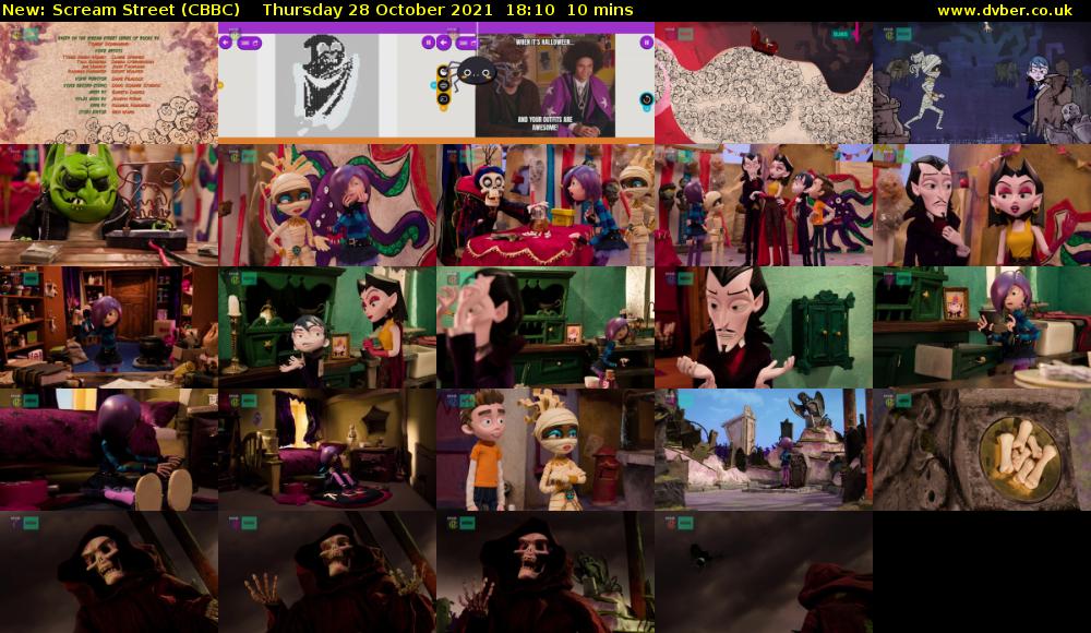 Scream Street (CBBC) Thursday 28 October 2021 18:10 - 18:20