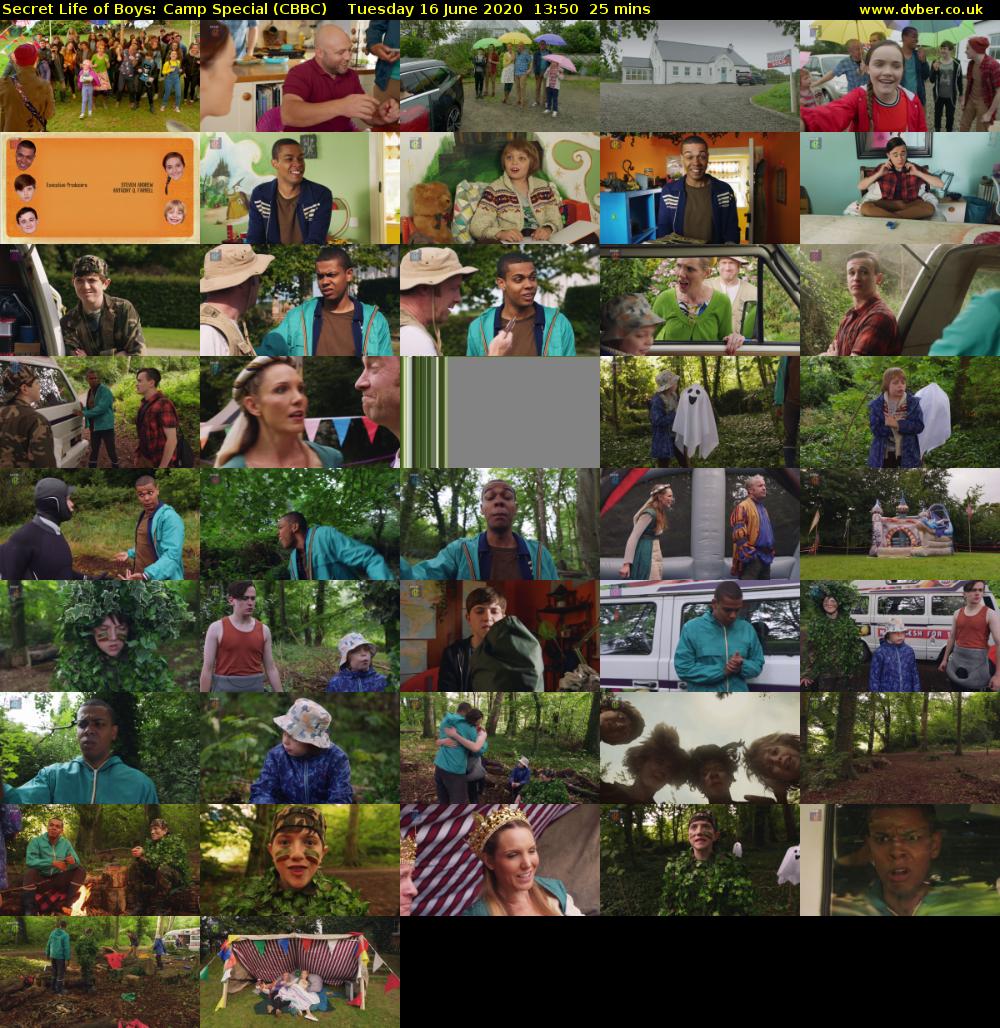 Secret Life of Boys: Camp Special (CBBC) Tuesday 16 June 2020 13:50 - 14:15